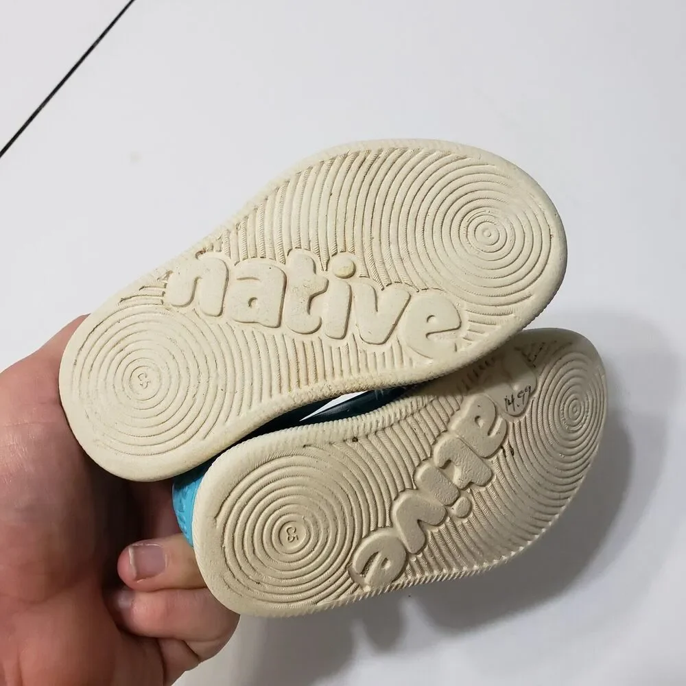 Native Kids Girl 5 Bright Blue Breathable Comfort‎ Shoes Eyelet Details Water